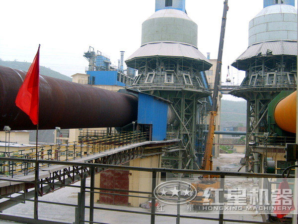 2.5x40石灰石回轉窯工作現場 2.5x40石灰石回轉窯工作現場