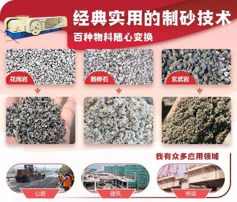 對輥制砂機可處理近200多種物料 對輥制砂機可處理近200多種物料