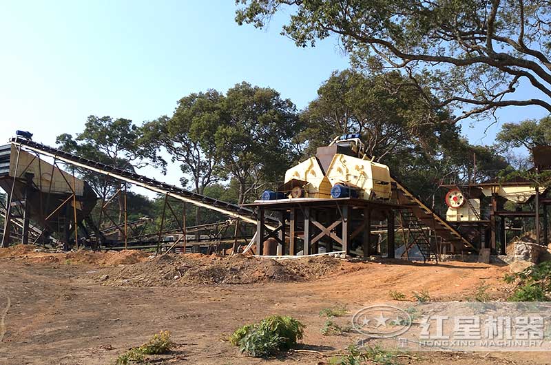 石頭破碎生產線實拍圖 石頭破碎生產線實拍圖